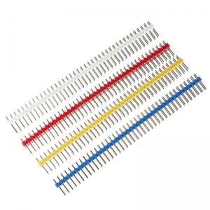 2.54mm 2*40P Multicolor Double Row Straight Male Pin Header Strip Connector
