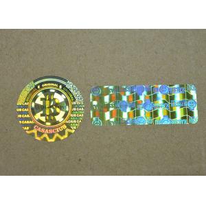 China Gold Color Personalized Hologram Stickers Dot - Matrix Master With VOID Pattern supplier