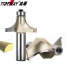 China 55HRC Pro Tech Tct Router Bits Half Round TiAIN Double Flute Router Bit wholesale