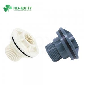 China 90deg Angle PVC UPVC Sch40 Water Tank Back Nut with Male and Female Type US 1/Piece supplier