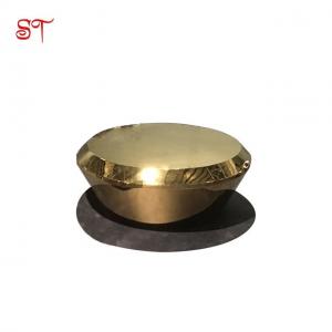 Modern Style  Luxury Gold Bronze Round Top Coffee Table Hotel Living Room High Fashion Furniture Statues