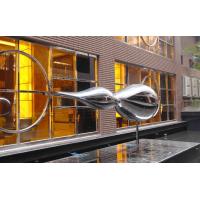 Polished Modern Abstract Sculpture Stainless Steel Water Cloud For Plaza Decoration