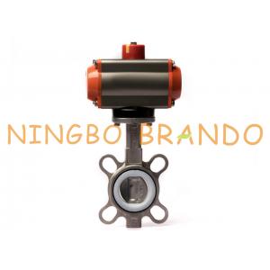 China PTFE Seat Pneumatic Actuator Wafer Butterfly Valve Stainless Steel 2'' DN50 supplier