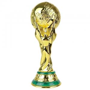 Gold Plated Football Metal Trophy Cup Sturdy Golden Color Extra Large