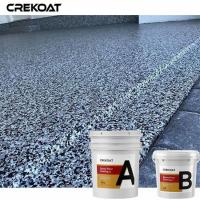 China Slip Resistant Epoxy Resin Floor Coating Gray Color Flakes Concrete Paint on sale
