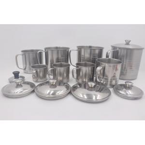 5pcs 9-13cm Factory wholesale metal cup set daily stainless steel mugs with lid