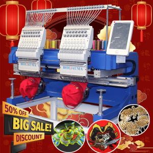 Best t-shirt flat cap embroidery machine HO1502H germany embroidery machine 400*450mm computer embroidery machine