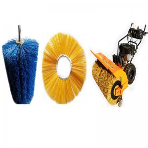 Customized Industry Road Sweeper Brushes Flat Rotary PVC Roller 600mm Hair Length