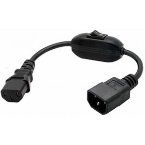 China Eonvic PDU UPS Power Cord Cable , IEC 320 C14 to C13 with On / Off Switch 30cm supplier