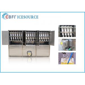 China 5 tons Commercial Ice Maker Machine / Ice Cube Equipment With 500 Kg Ice Storage Bin Capacity supplier
