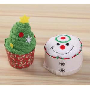 China Creative 2018 Christmas gifts cupcake souvenir cake gift towel Wholesale branded marketing products Micro fiber&cotton supplier