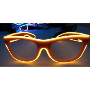 High Brightness Orange El Wire Glasses For Party Show With Pc Plastic Frame