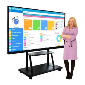 China 110 Inch Digital Interactive Whiteboard Intelligent Panel With Electromagnetic Pen supplier