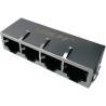 Entrada modular del lado del PWB Jack de los puertos Rj45 de XFATM9G-COMBO4-4S 10/100Base-T 4