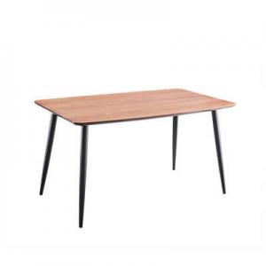 L55.125" H29.9" Wood Veneer Dining Table Iron Legs Simple Rectangular Dining Table