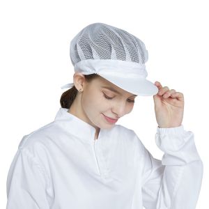 China KL-3011 Breathable Food Processing Hat with Polyester-Cotton Mesh for Dustproof Protection in Blue and White One Size Fits All wholesale