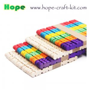Serrated / jagged natural color, multi-colored wooden craft sticks with teeth for hobbies and children DIY hand-craft