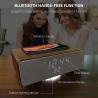 Wireless Charging Bluetooth Stereo Speakers Alarm Clock Room Temperature Display