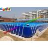 Summer Rectangular PVC Water Inflatable Swimming Pools with Metal Frame