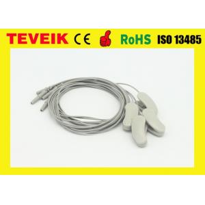 Pure Silver 1.2 Meter EEG Cable Ear Clip Electrode DIN 1.5 Socket ROHS