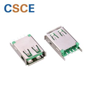 China 180 conector de USB 2,0 do verde do grau mini, tipo de USB do carregador móvel mini um conector supplier