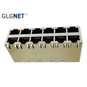 China RJ45 o conector magnético 2 x 6 empilhou o °C do RJ45 -40 ao Temp de funcionamento POE+ de 85 °C wholesale