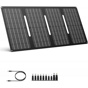 40W Portable Solar Panel 15V DC Outlet for Outdoor Camping Hiking