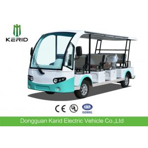 China 4 Wheel Electric Sightseeing Car , 11 Seats Electric Passenger Vehicle With Sun Curtain supplier