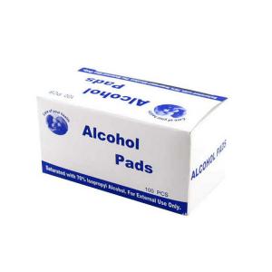 Nonwoven Plain White 75% Ethanol Alcohol Prep Pads Disposable Medical Custom