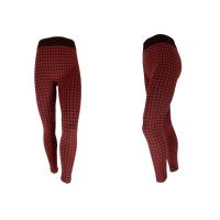 China Black And Red Check Womens Fleece Lined Leggings For Winter Working Suit on sale