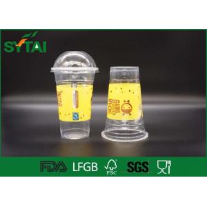 China Clear 12 Oz PET Disposable Plastic Cups For Beverage With Your Own Logo supplier