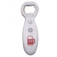 China Flat Bar Beer Bottle Opener 50g Music Plastic Metal Sensor Switch Customized 22*35mm on sale