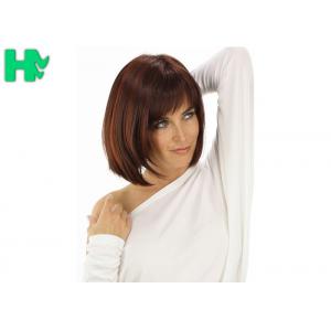 12 Inch Short Top Quality Synthetic Red No Weft Bob Natural Hair Wigs