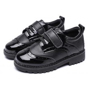 China School Uniform Hook Loop Fastener Stylish Kids Shoes supplier