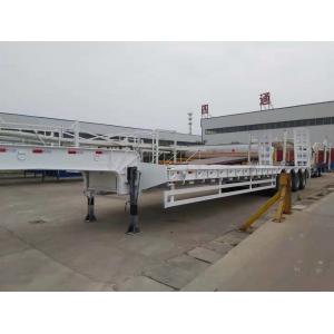 China 4 Axles Heavy Duty Low Bed Semi Trailer With FUWA Axle And 14mm Channel Steel Cross Beam supplier