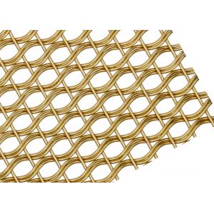 China Light Brass Color Decorative Architectural Woven Mesh For Hall Screen Parition supplier