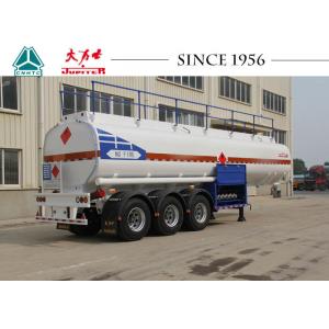 China 40000 Liters 3 Axles Fuel Tanker Trailer Carbon Steel Body For Wet Cargo Transport supplier