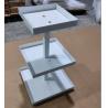 China Display de estante cuadrado personalizado de 3 estanterías de mesa blanca de exhibición superior Estantes polivalentes wholesale