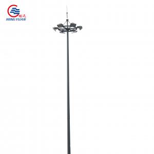 China Polygonal Q235 High Mast Light Pole With Led Flood Lighting System 15m supplier