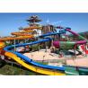 Water Sports Fiberglass Water Slide , Family Entertainment Giant Pool Slide