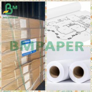 24" X 150ft 20lb White Bond Paper CAD Inkjet Rolls For Engineering Drawing