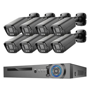 China パーソナライズされた 8MP 4K NVR カメラキット POE 8ch スマートホーム IP システム セキュリティ CCTV システム 8チャンネルアラーム付き wholesale