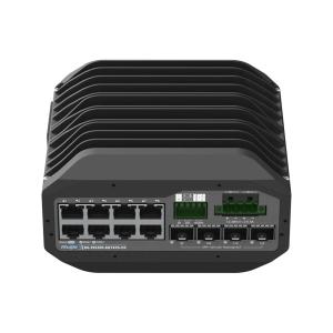 China Industrial Rugged 8-Port Gigabit + 4x10G SFP+ Ruijie Switch With Dual Power Fanless Design wholesale
