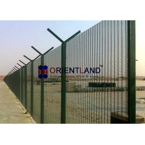 PVC Powder Coated, Wire Mesh Security Fencing 3" X 0.5" X 8 Gauge