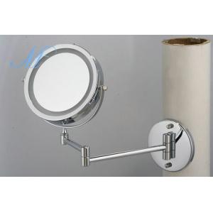 China LED makeup mirror light double sided battery charge 1X/5X magnifying wall mounted mirror supplier