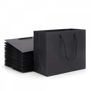 China Customized Matte Black Paper Gift Shopping Bag for Retail of Handmade Luxury Items supplier