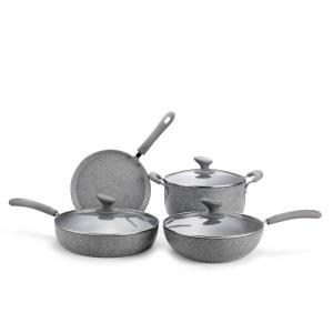 China Marble coating  Forged Aluminum Cookware Set/ pizza pan/Cookware Cooking Set on sale 