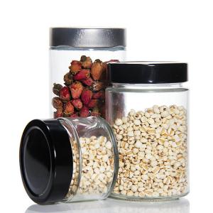 China Pickle Spice Glass Storage Jars Food Container 500Ml 750ml With Bamboo Lids supplier