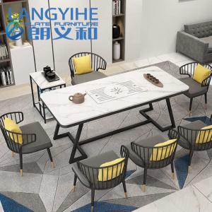 140cm Slate Dining Room Table Modern Italy Minimalist Luxury Metal