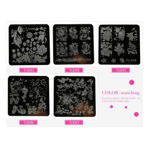 nail art metal stamp stamping plate nails polish lace henna flower floral leaf image desig